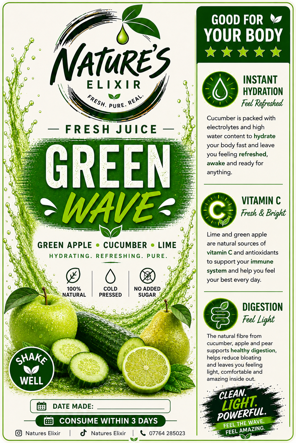 Nature’s Elixir | Fresh Cold-Pressed Juices